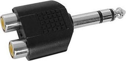 DUBBELE RCA VROUWELIJK NAAR MANNELIJKE 6.35mm STEREO JACK