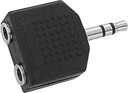 DUBBELE VROUWELIJKE 3.5mm STEREO JACK NAAR MANNELIJKE 3.5mm STEREO JACK (CAA19)