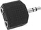 DUBBELE VROUWELIJKE 3.5mm STEREO JACK NAAR MANNELIJKE 3.5mm STEREO JACK (CAA19)