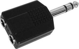DUBBELE VROUWELIJKE 6.35mm STEREO JACK NAAR MANNELIJKE 6.35mm STEREO JACK (CAA34)