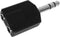DUBBELE VROUWELIJKE 6.35mm STEREO JACK NAAR MANNELIJKE 6.35mm STEREO JACK (CAA34)