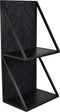 Dubbele wandplank - 30x20x60 - Zwart - Mangohout/ijzer