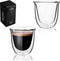 Dubbelwandige ESPRESSO glazen van borosilicaat - Warme en koude dranken kopjes - 70 ML - Set van 2