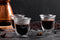 Dubbelwandige ESPRESSO glazen van borosilicaat - Warme en koude dranken kopjes - 70 ML - Set van 6