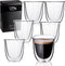 Dubbelwandige theeglazen koffieglazen - Cappuccino glazen - Warme en koude dranken koffietassen dubbelwandig - 250 ML - Set van 6 - VDN