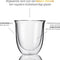 Dubbelwandige theeglazen koffieglazen - Cappuccino glazen - Warme en koude dranken koffietassen dubbelwandig - 250 ML - Set van 6 - VDN