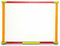 Dubbelzijdig krijtbord Jeujura Triptych wooden table 3 faces Magnetisch