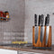 Dubbelzijdig magnetisch messenblok - Acacia hout – 6 tot 8 messen – Messenhouder met magneet - VDN