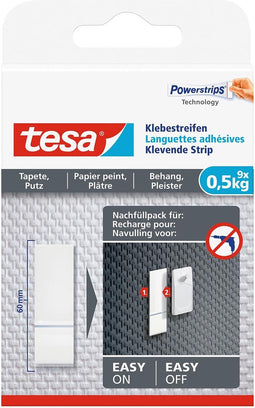 Dubbelzijdige powerstrip Tesa behang en pleisterwerk 0.5kg | 15 stuks