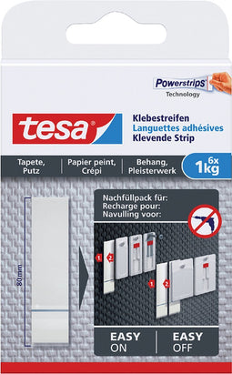 Dubbelzijdige powerstrip Tesa behang en pleisterwerk 1kg | 15 stuks