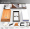 Dubbelzijdige Wetsteen Slijpsteen set 2000 5000 - Edelkorund (18x6x3 CM) - met E-book voor slijpen van messen - Messenslijper - VDN