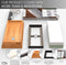 Dubbelzijdige Wetsteen Slijpsteen set 3000 8000 - Edelkorund (18x6x3 CM) - met E-book voor slijpen van messen - messenslijper - VDN