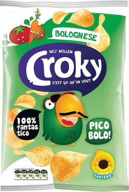 Croky Chips bolognese, vegetarisch-vegan-glutenvrij-lactosevrij 12 zakjes x 100 gram