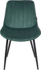 DUBROVNIK - Eetkamerstoel set van 2 - Emeraldgroen - Fluweel