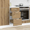 vidaXL - Onderkast - 40x46x81,5 - cm - bewerkt - hout - artisanaal - eikenkleur