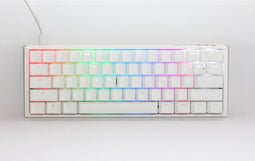 Ducky One 3 Mini White - Toetsenbord Gaming - RGB LED - Draad - 60%- Solid keycaps - MX Brown - Qwerty US - Wit