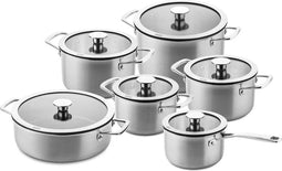 DUCQ Downdraft 3-laags - Pannenset - 6-delig