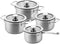 DUCQ Downdraft pannenset - 4 delig - met glazen deksels