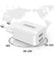 Dudao - Stekker met 2x USB aansluiting (5V) - USB naar Lighting iPhone oplader - 2.4A oplaadkabel -