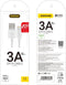 Dudao - USB naar Micro USB oplader - 3A Fast charge oplaadkabel - Datakabel - 1 Meter - Wit