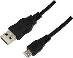 Logilink - USB 2.0 A Male naar USB 2.0 Micro Male - 1 m - Zwart