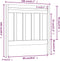 vidaXL - Hoofdbord - 106x4x100 - cm - massief - grenenhout - honingbruin