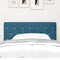 vidaXL - Hoofdbord - met - Kristallen - Knop - Ge - tufted - Donkerblauw - 90 - cm - Fluweel