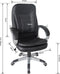 Bureaustoel - directiestoel design - ergonomisch verstelbaar - extra dikke vulling - zwart