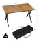 Woltu Opvouwbare Campingtafel - Aluminium - Houtkleurig - 90 x 60 cm - Verstelbare Hoogte