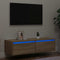 vidaXL - Tv-meubel - LED-verlichting - 100X35,5x25 - cm - sonoma - eikenkleurig