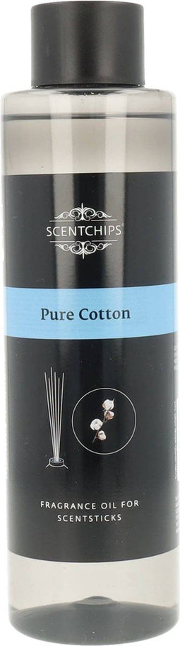 Scentchips® Geurstokjes Navulling - Pure Cotton - Geurverspreider - Luchtverfrisser - Huisparfum - 400ml