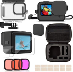 Duik Accessoires Set geschikt voor GoPro Hero 12, 11, 10 & 9 - Screen Protectors - Filters - Housing - Waterdichte Case - 15 in 1