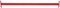 Duikelstang Rood 125 cm + Bevestigingsmateriaal