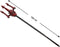Duivel Trident/drietand vork - 108 cm - rood - plastic - Halloween verkleed accessoires