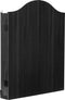 Longfield Darts - Houten Cabinet - Dartbord met 6 Steeltip Pijlen en Whiteboard - Zwart Hout Fineer