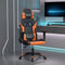 vidaXL - Gamestoel - kunstleer - zwart - en - oranje