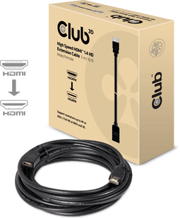 Club 3D HDMI 1.4 verlengkabel - Audio/Video - 5 meter - Zwart