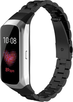 imoshion Bandje met Horlogeband inkorter - Geschikt voor Samsung Galaxy Fit - imoshion Stalen bandje - Zwart