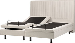 DUKE II - Tweepersoonsbed - Beige - 180 x 200 cm - Polyester
