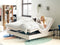 DUKE II - Tweepersoonsbed - Lichtbeige - 180 x 200 cm - Polyester