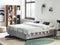 DUKE II - Tweepersoonsbed - Lichtgrijs - 160 x 200 cm - Polyester