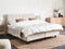 DUKE - Tweepersoonsbed - Lichtbeige - 160 x 200 cm - Polyester