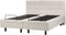 DUKE - Tweepersoonsbed - Lichtbeige - 160 x 200 cm - Polyester