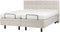 DUKE - Tweepersoonsbed - Lichtbeige - 160 x 200 cm - Polyester