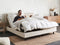DUKE - Tweepersoonsbed - Lichtbeige - 180 x 200 cm - Polyester