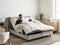 DUKE - Tweepersoonsbed - Lichtgrijs - 160 x 200 cm - Polyester