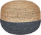 DUKI - Poef - Natuurlijk/Donkerblauw - 50 cm - Jute
