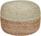 DUKI - Poef - Natuurlijk/Lichtgroen - 50 cm - Jute