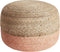 DUKI - Poef - Natuurlijk/Perzik - 50 cm - Jute
