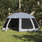 vidaXL - Zwembadtent - met - uitneembare - buiten- - gaaswanden - 612x612 - cm - grijs
